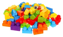 Zestaw klocków konstrukcyjnych dla dzieci 68 el. zwierzątka ZOO + naklejki