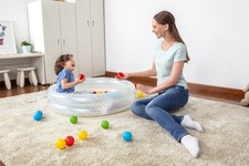 Dmuchany Basenik 2w1 dla dzieci 2+ Niebieski BESTWAY 91x20cm Brodzik + Suchy basen + 50 piłeczek