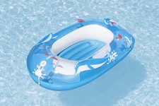 Dmuchany Ponton do pływania Delfinek dla dzieci 3+ BESTWAY 102x69cm + Dmuchane dno + Mocne uchwyty