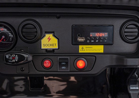 Auto terenowe OFF-ROAD 3.0 dla dzieci Czarny + Pilot + Wolny Start + Pasy + Audio LED