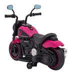 Motorek Chopper FASTER na akumulator dla dzieci Różowy + Radio FM + Panel audio + LED