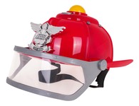 Interaktywny Kask Strażaka dla dzieci 3+ Dźwięki Syren + Światełka + Regulowany obwód