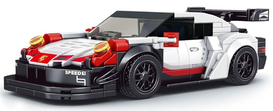 Zestaw Klocków Auto Sportowe 349el. Białe