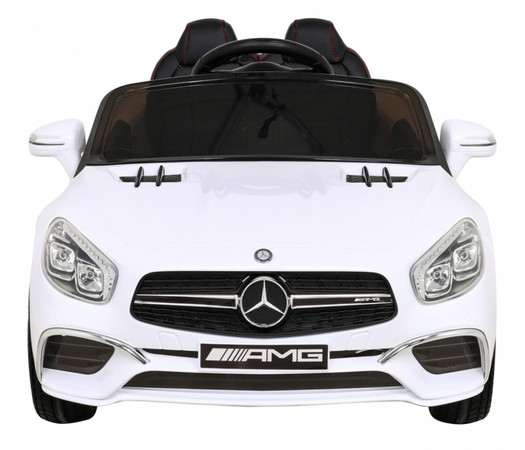 Mercedes Benz AMG SL65 S elektryczny dla dzieci Biały + Pilot + Audio LED + Ekoskóra + EVA + Wolny Start