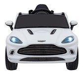 Aston Martin DBX na akumulator dla dzieci Biały + Pilot + EVA + Pasy + Wolny Start + Audio LED