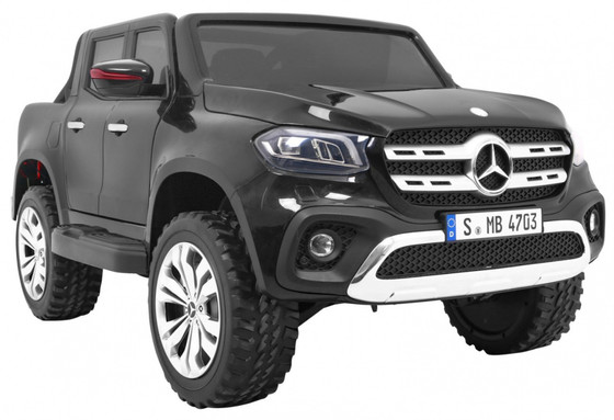 Mercedes Benz X-Class dla dzieci Czarny + Pilot + Napęd 4x4 + MP4 + Bagażnik + LED + EVA